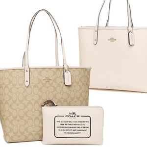 Reversible coach purse with matching little one 💕